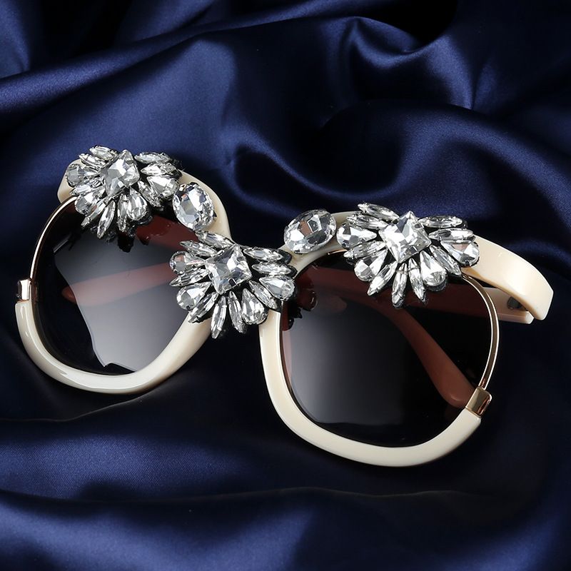 Luxury Bling Rhinestones Oversized Diamond Sunglasses