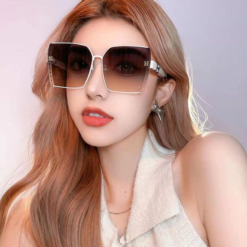 Elegant Oversized Square Women Luxury Female Sunglasses