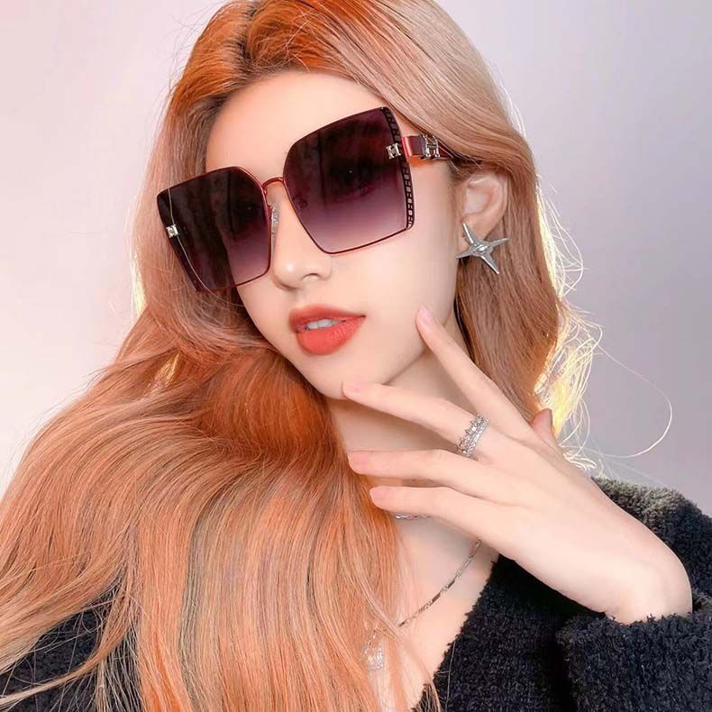 Elegant Oversized Square Women Luxury Female Sunglasses