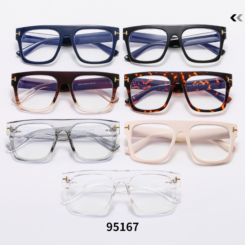 Retro Square Glasses Frames Vintage Transparent Glasses