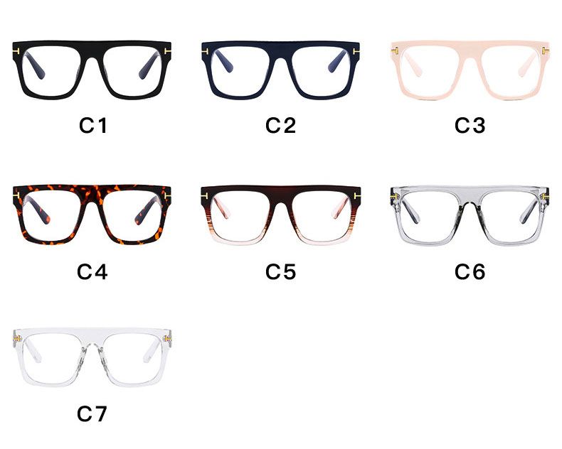 Retro Square Glasses Frames Vintage Transparent Glasses