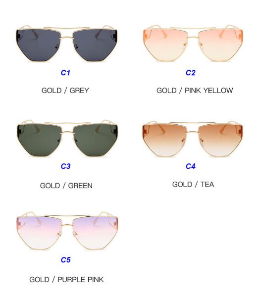 Wholesale Cat Eye Hollow Temple Charm Sunglasses