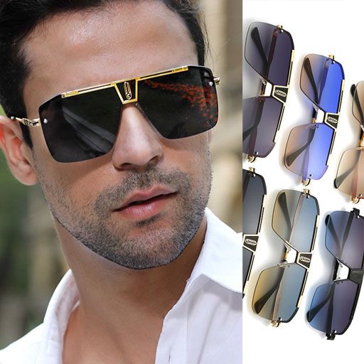 Top Sunglasses - Square Sunglasses Oversized Designer Men Vintage